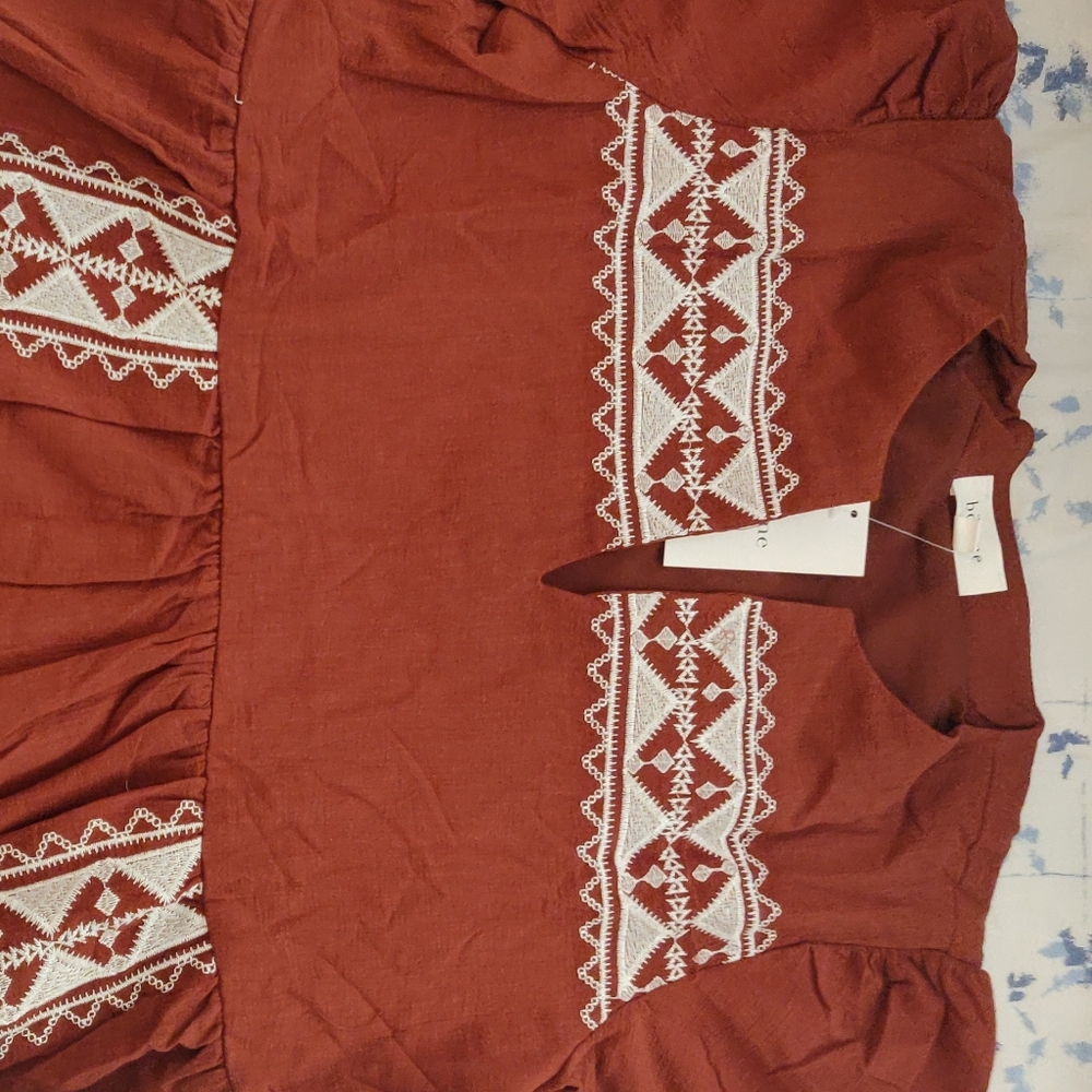 Cotton Brown Mini Dress
